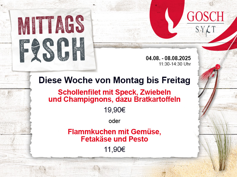 Mittagstisch bei Gosch für die KW32