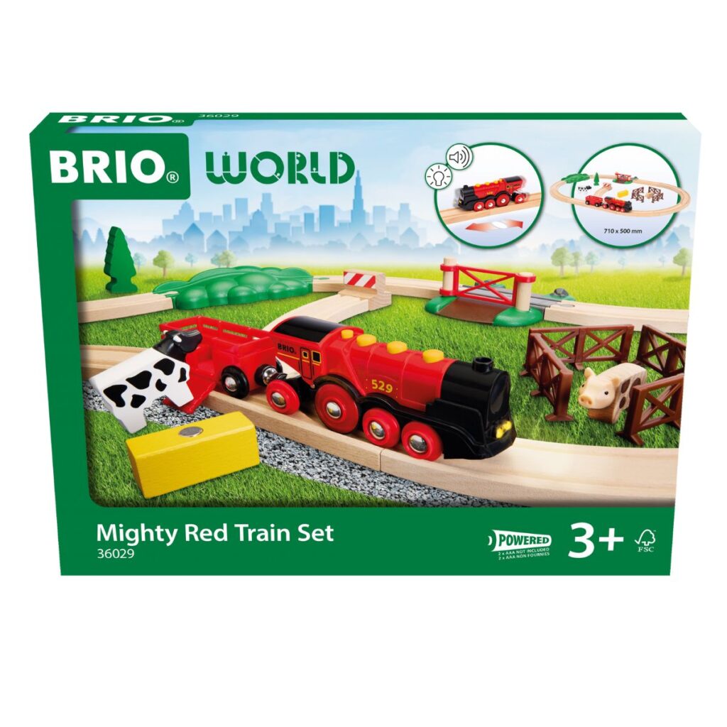 BRIO World – Might Red Train Set. Bauernhof