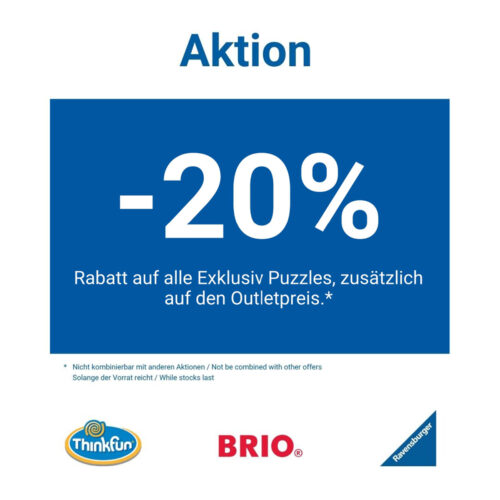 20% Extra-Rabatt auf alle Exklusiv-Puzzles bei Ravensburger