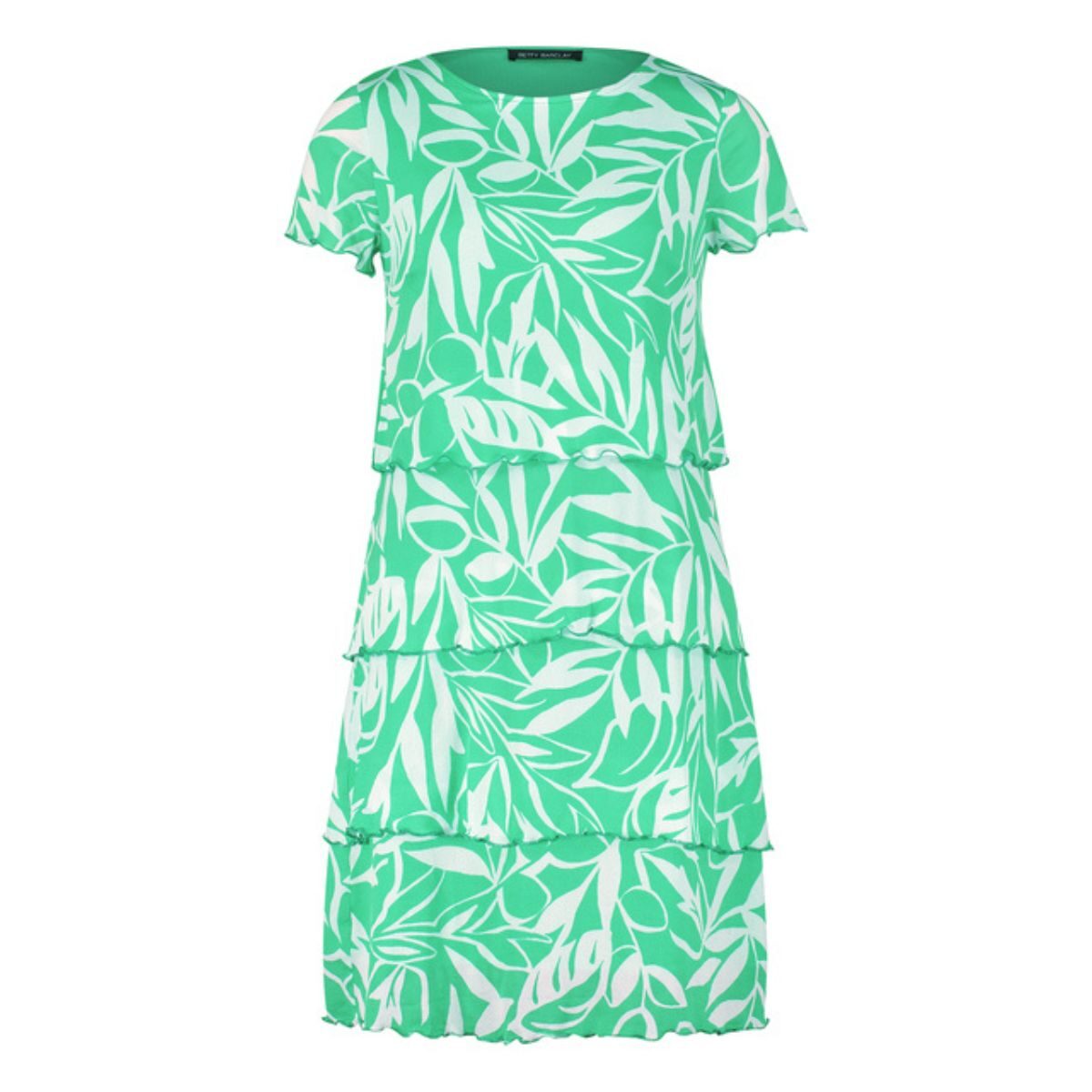 Stufenkleid mit Blätterprint