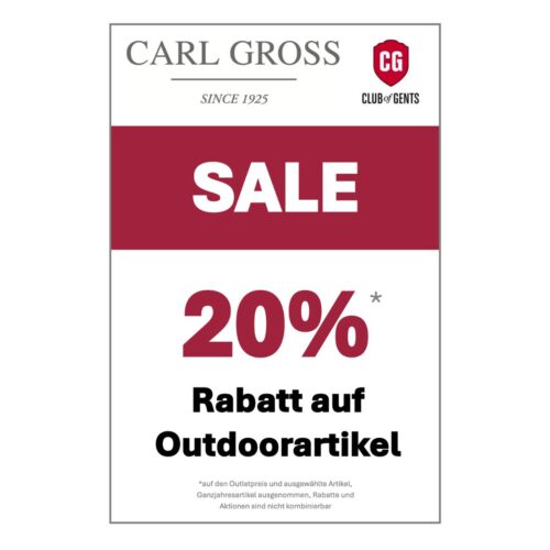 20 % Rabatt* auf Outdoorartikel