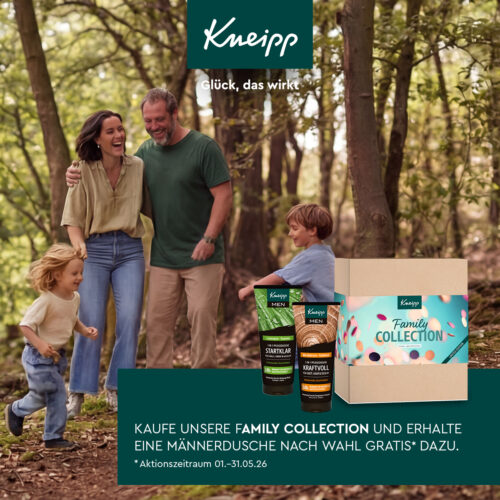 Gratis Männerdusche beim Kauf einer Family-Box