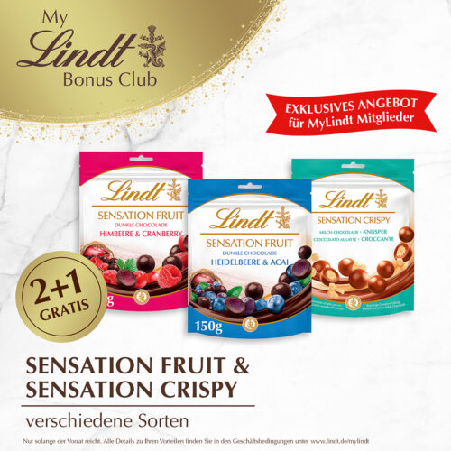 2+1 Gratis*: Sensation Fruit & Sensation Crispy