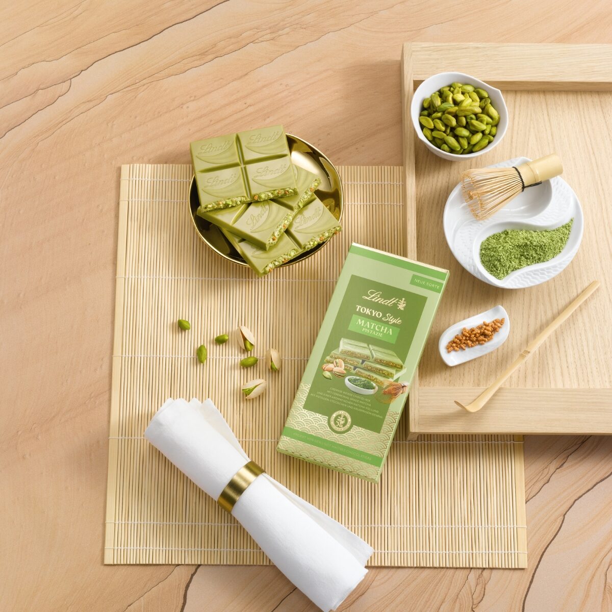 Lindt Tokyo Style Sorten Matcha Pistazie