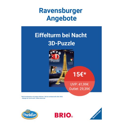 Ravensburger Eiffelturm bei Nacht 3D-Puzzle