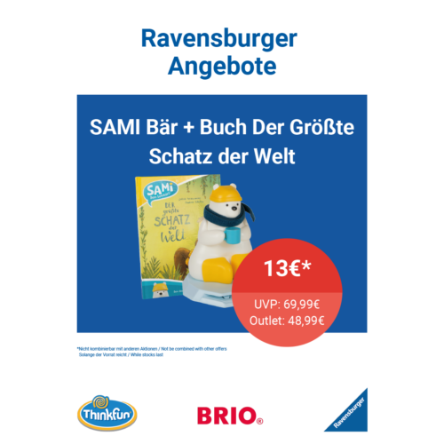 Ravensburger SAMI Bär + Buch der größte Schatz der Welt