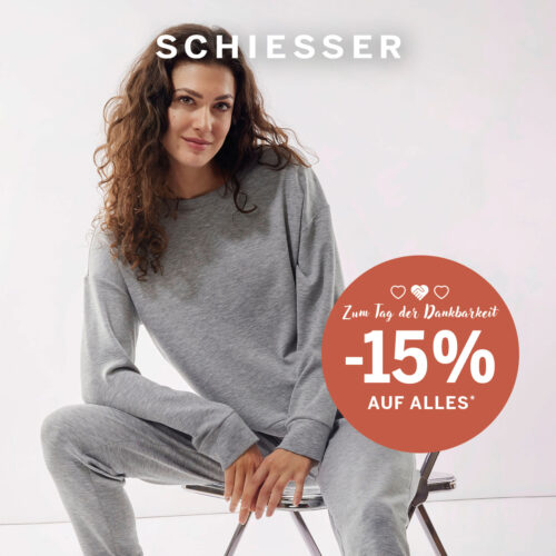 Tag der Dankbarkeit: -15% bei SCHIESSER