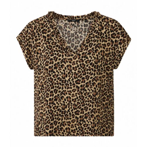 Bluse mit Leo-Print