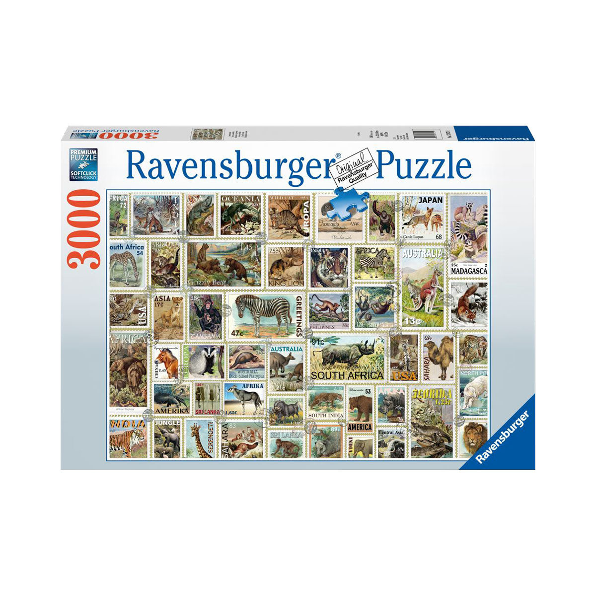 Animal Stamps 3000 Teile Puzzle Ravensburger
